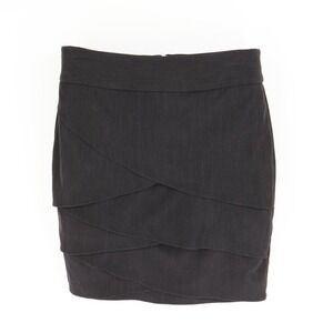 I.N. San Francisco Pencil Skirt Juniors Sz 9 Black Polyester Blend Layered Front